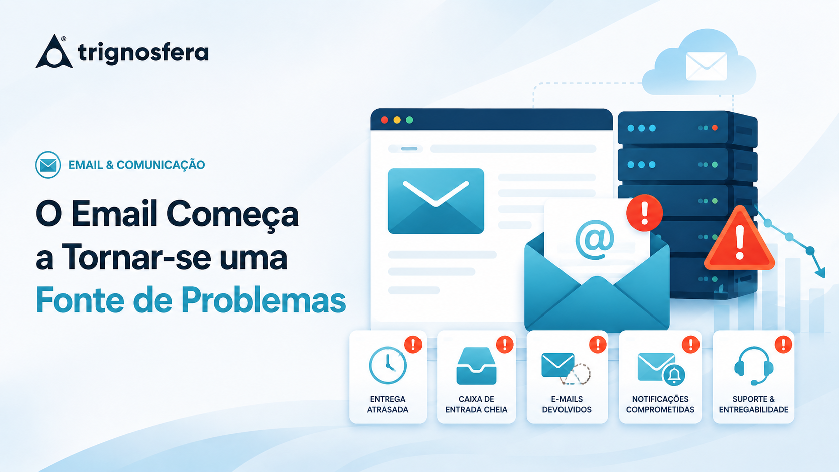 Problemas de email com atrasos e mensagens devolvidas