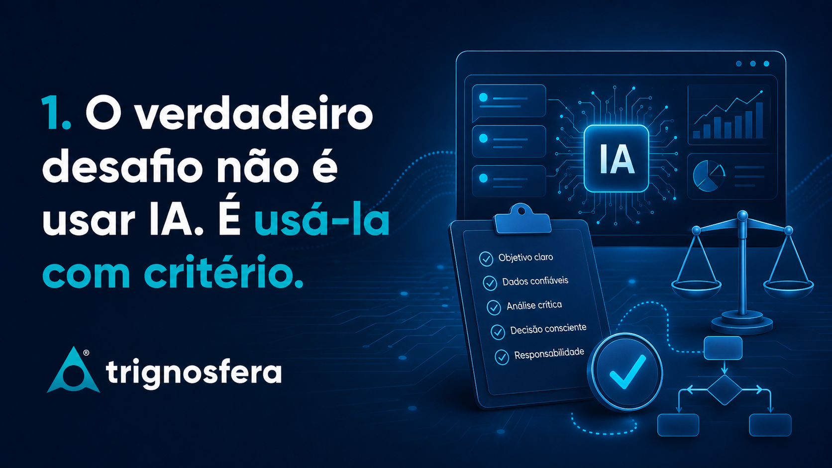 Utilização de inteligência artificial com critério, análise e responsabilidade