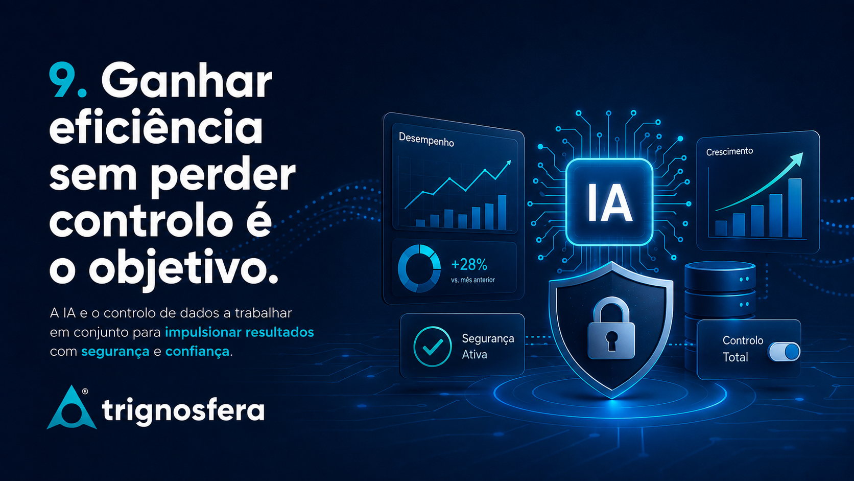 Ganhar eficiência com inteligência artificial sem perder controlo, segurança e confiança