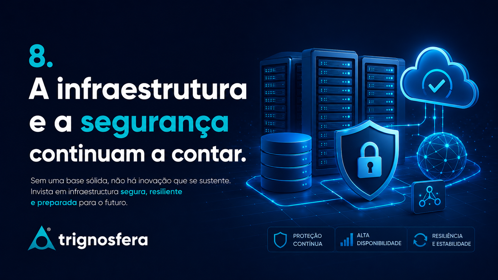 Infraestrutura segura e resiliente para suportar tecnologia e inteligência artificial