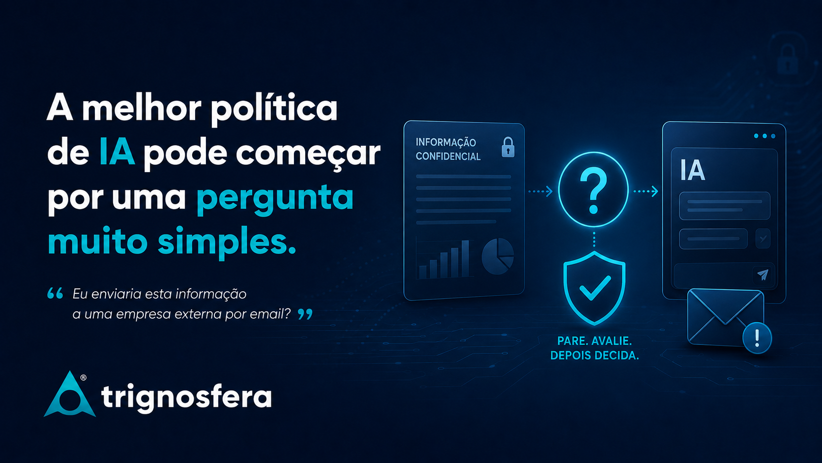 Avaliar informação confidencial antes de a enviar para uma ferramenta de inteligência artificial