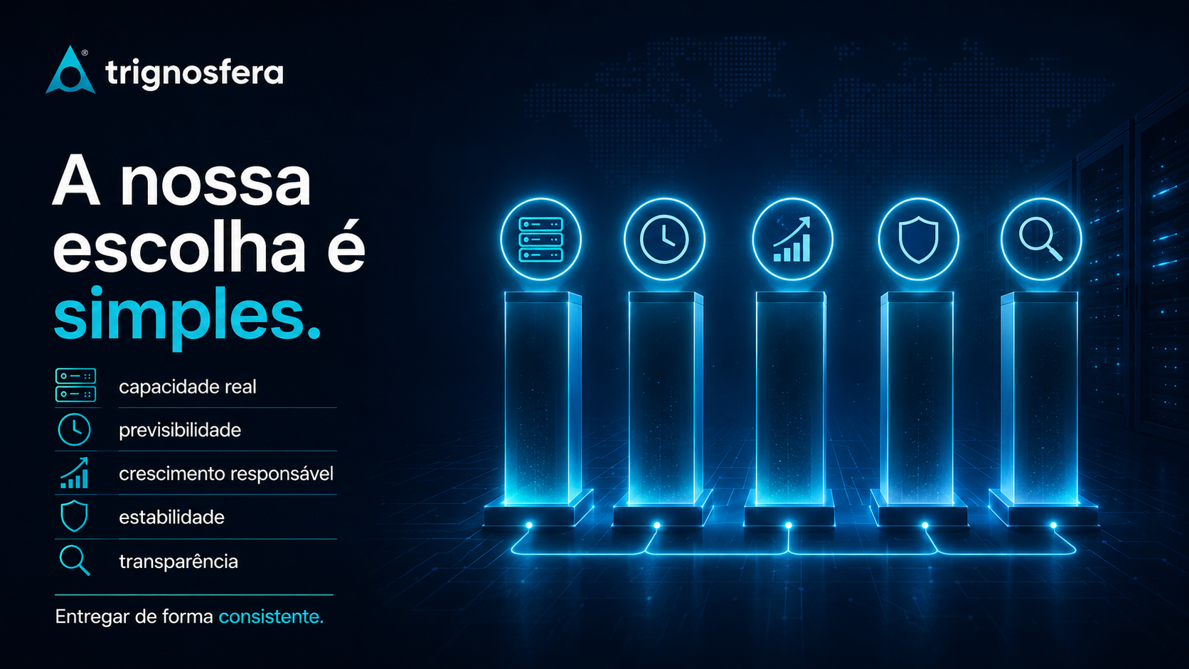 Capacidade real, previsibilidade, crescimento responsável, estabilidade e transparência