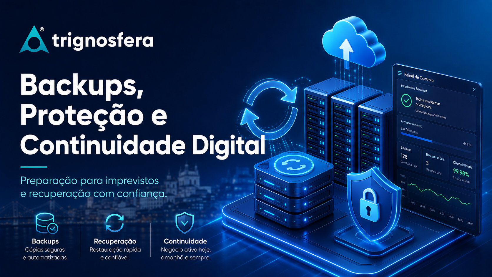 Backups e recuperação de dados para continuidade de serviços online