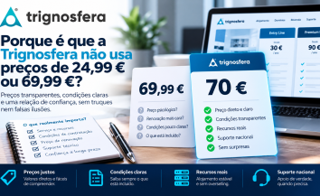 Porque é que a Trignosfera não usa preços de 24,99 € ou 69,99 €?